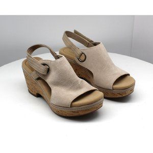 Clarks Women's Giselle Sea Slingback Platform Wedge Sandals